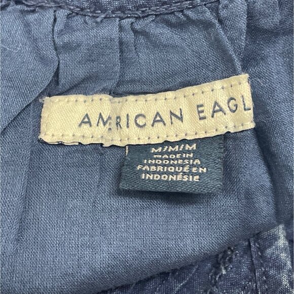 American Eagle Blue Button-Front Sleeveless Top With Adjustable Straps Size M - Picture 5 of 7